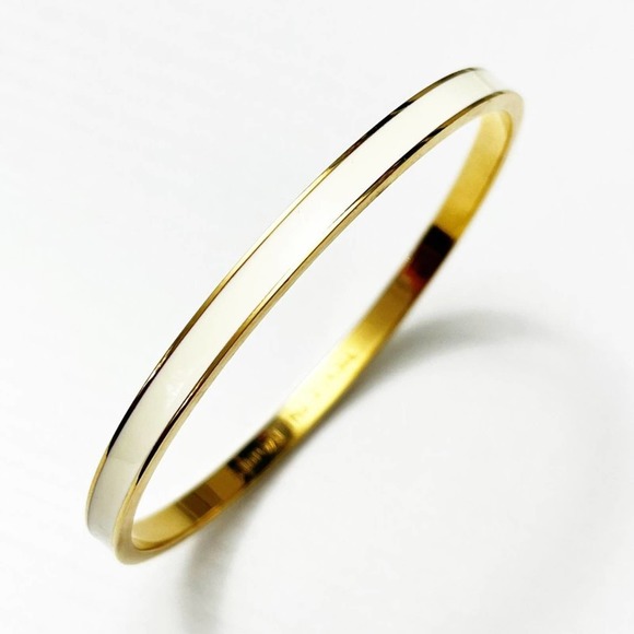 kate spade Jewelry - Kate Spade White Idiom Bangle Bracelet TICKLE THE IVORIES
